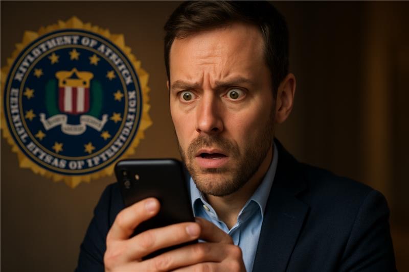 Homme recevant un SMS