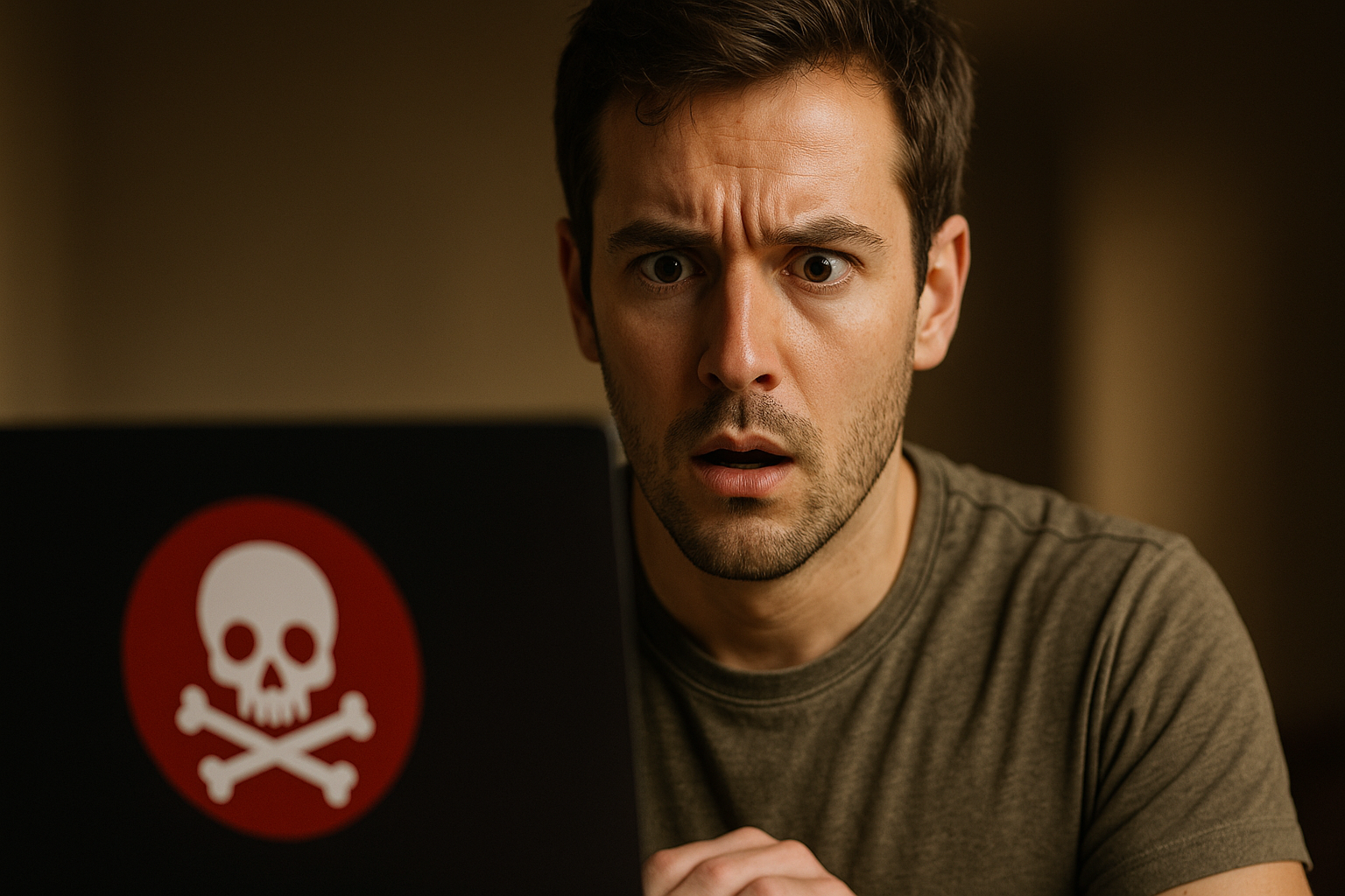 Une personne constate un piratage de son compte