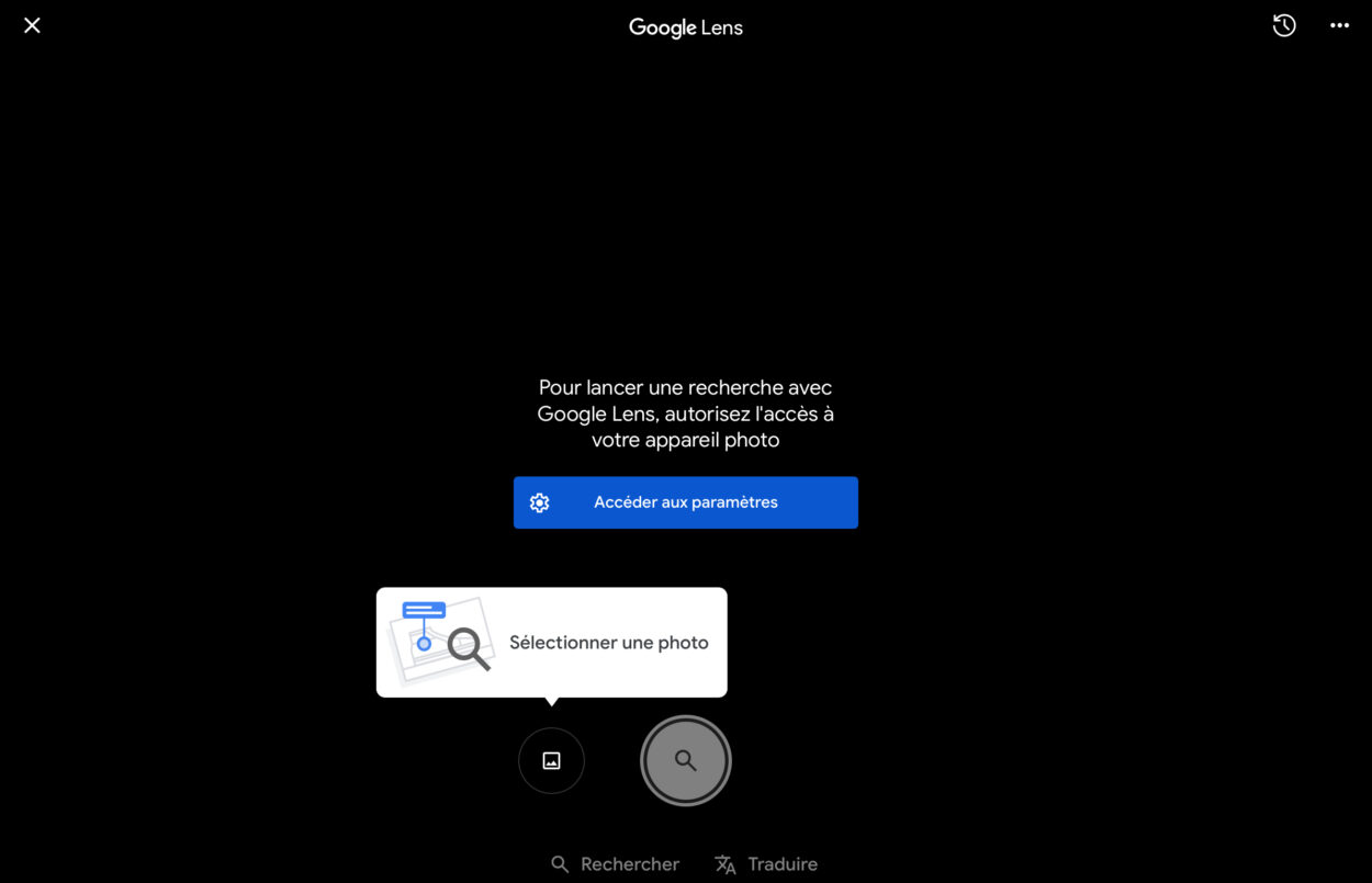 Recherche inversée par Google Lens.
