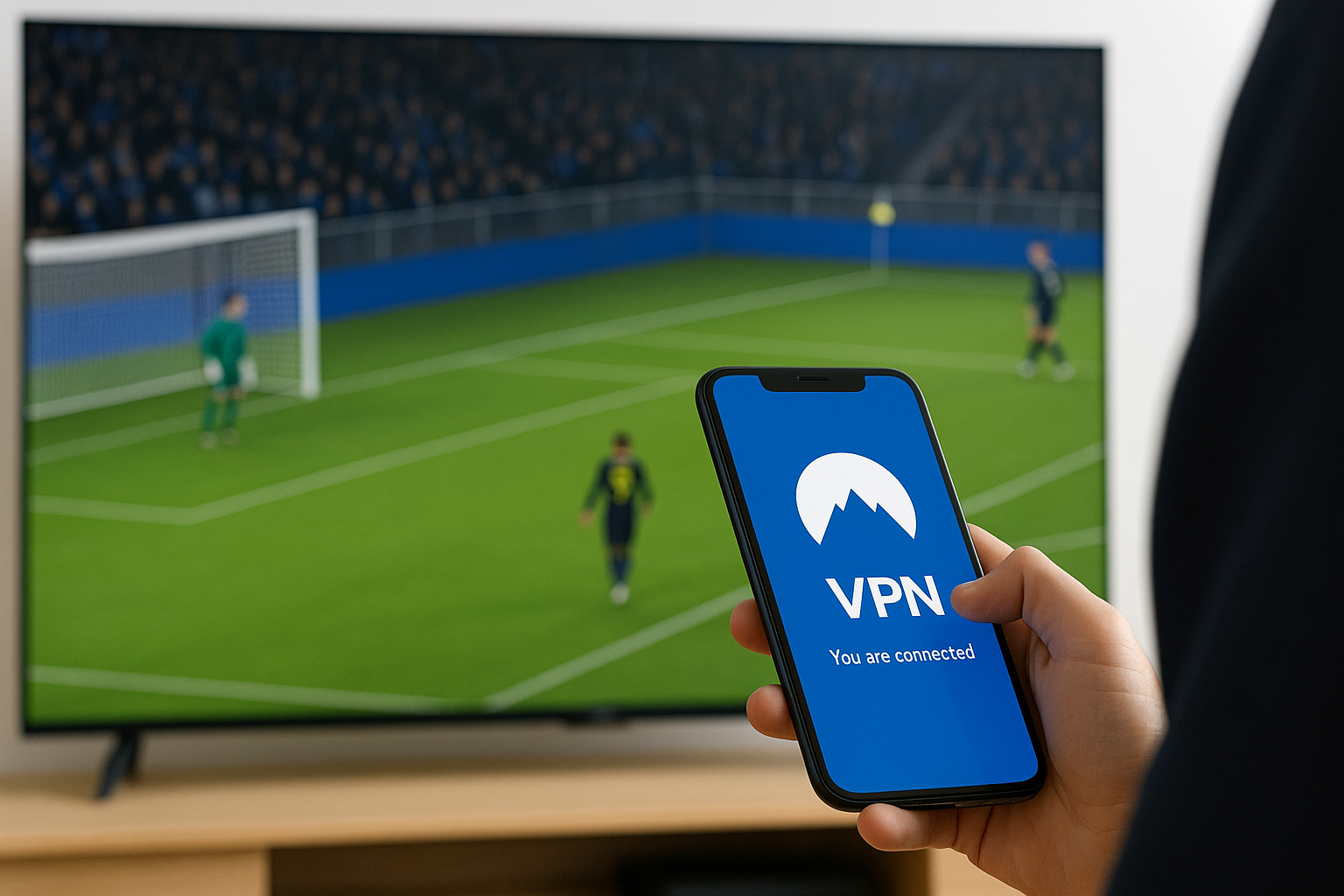 Une personne active un VPN.