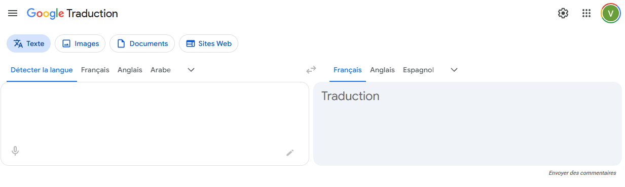 Site de Google Traduction