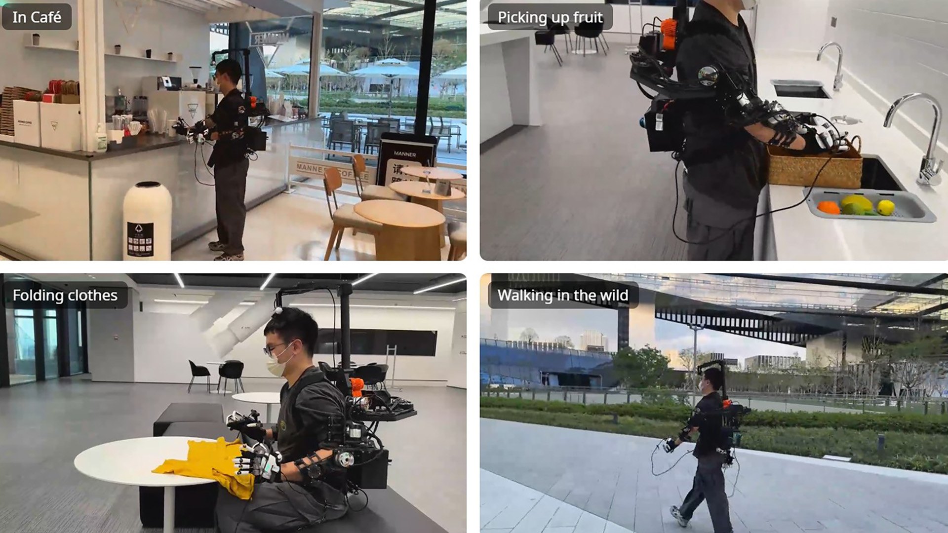 Exosquelette pour entraînement d'humanoïdes