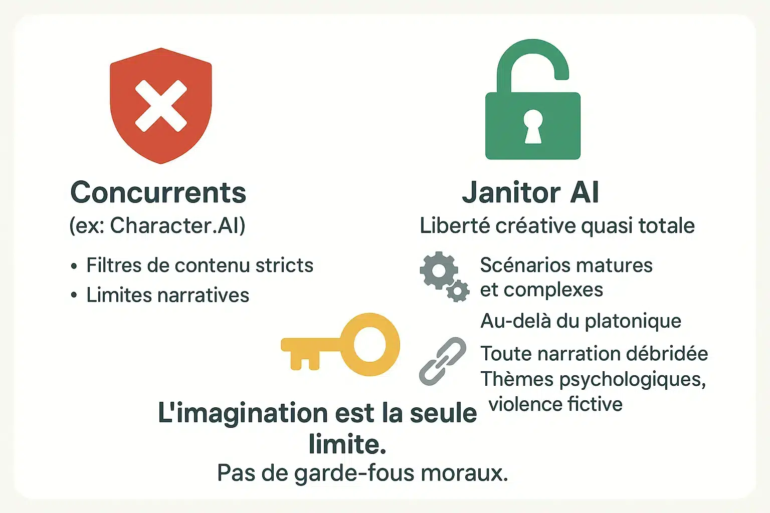 Illustration de la liberté créative sur Janitor AI