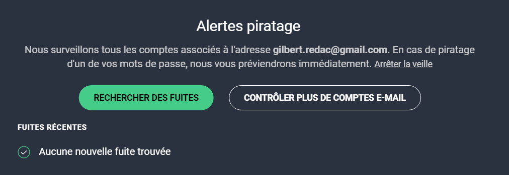 alertes piratage test AVG Antivirus