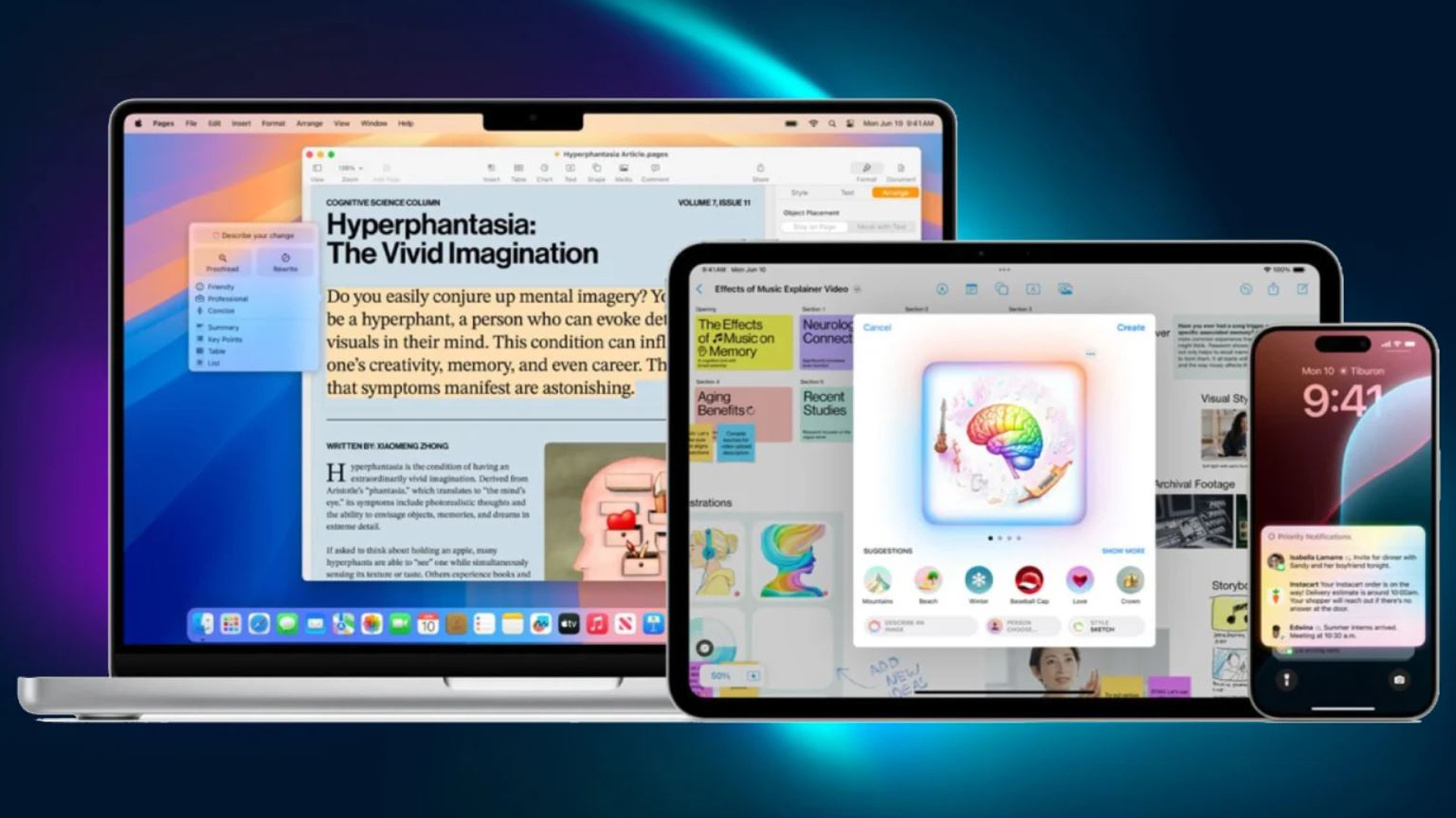 Apple Intelligence sur MacBook