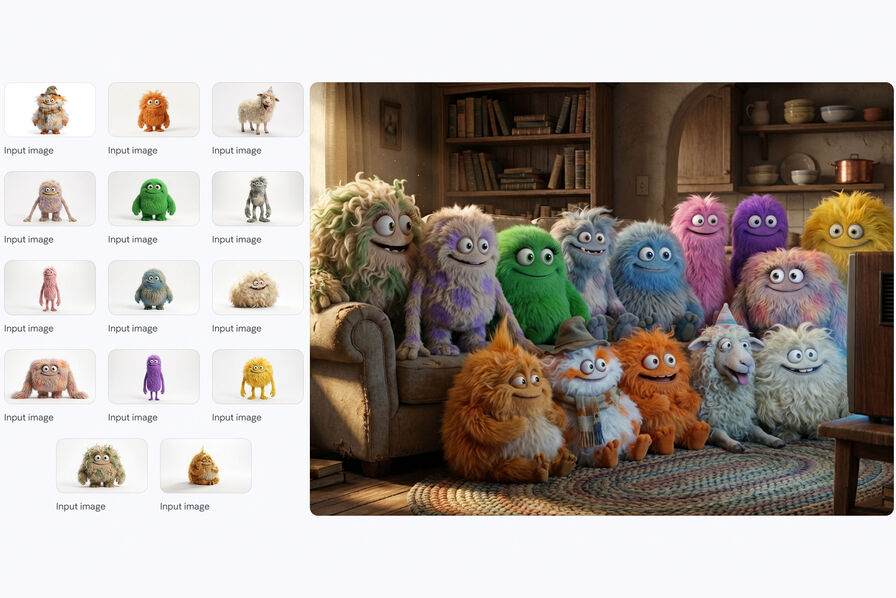 14 images de référence reproduites fidèlement dans le résultat final de Nano Banana Pro