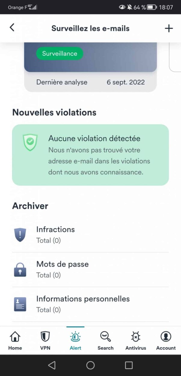 Protection adresse mail surfshark One