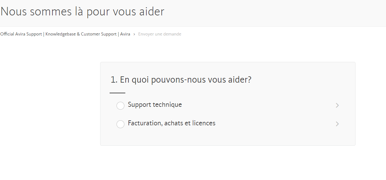 Support technique Avira Prime