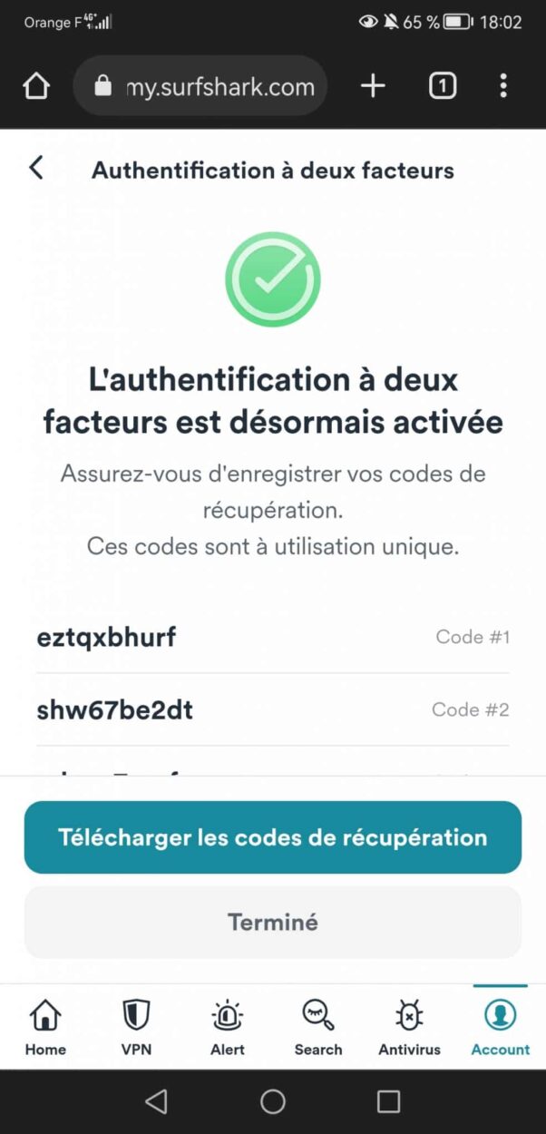 activer-authentification-a-deux-facteurs-surfshark