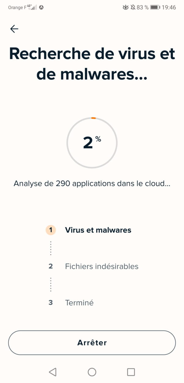 analyse virus malware mobile Avast One