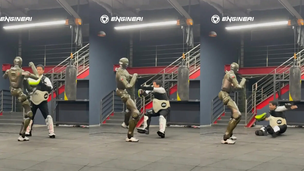 Le Robot T800 d'EngineAI combat son PDG