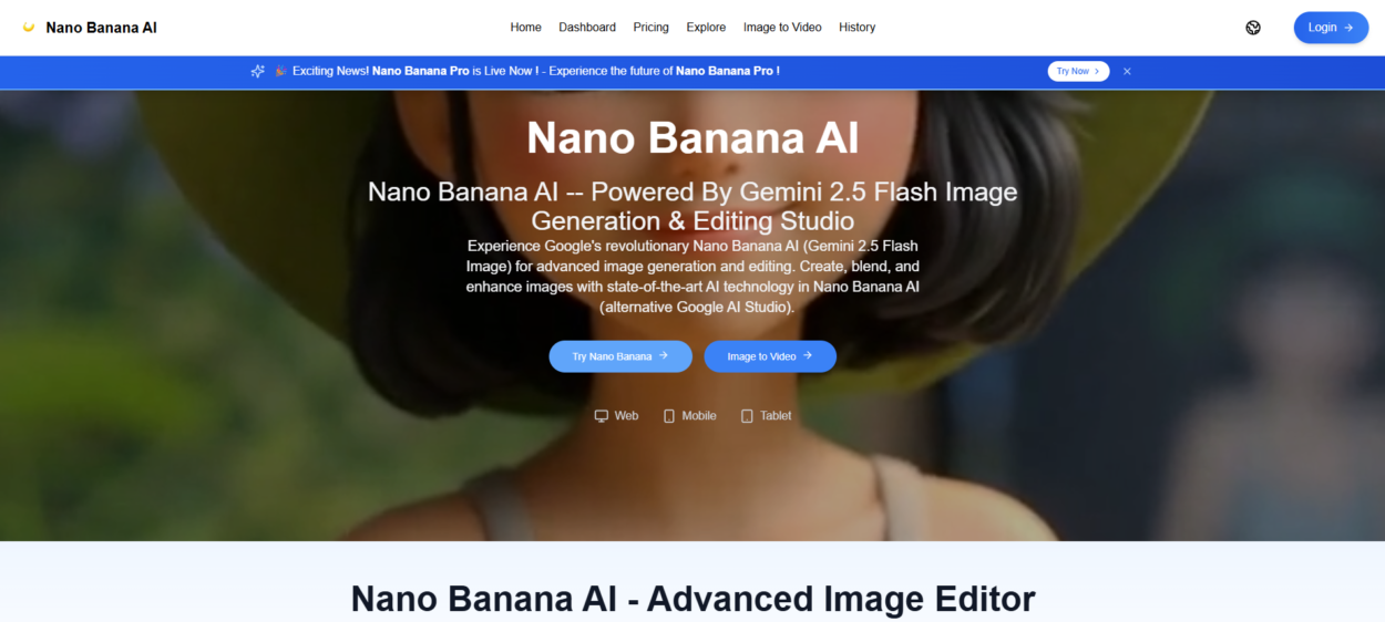Ancien site nanobanana.ai