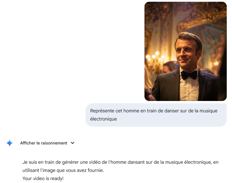 Vidéo IA sur Gemini