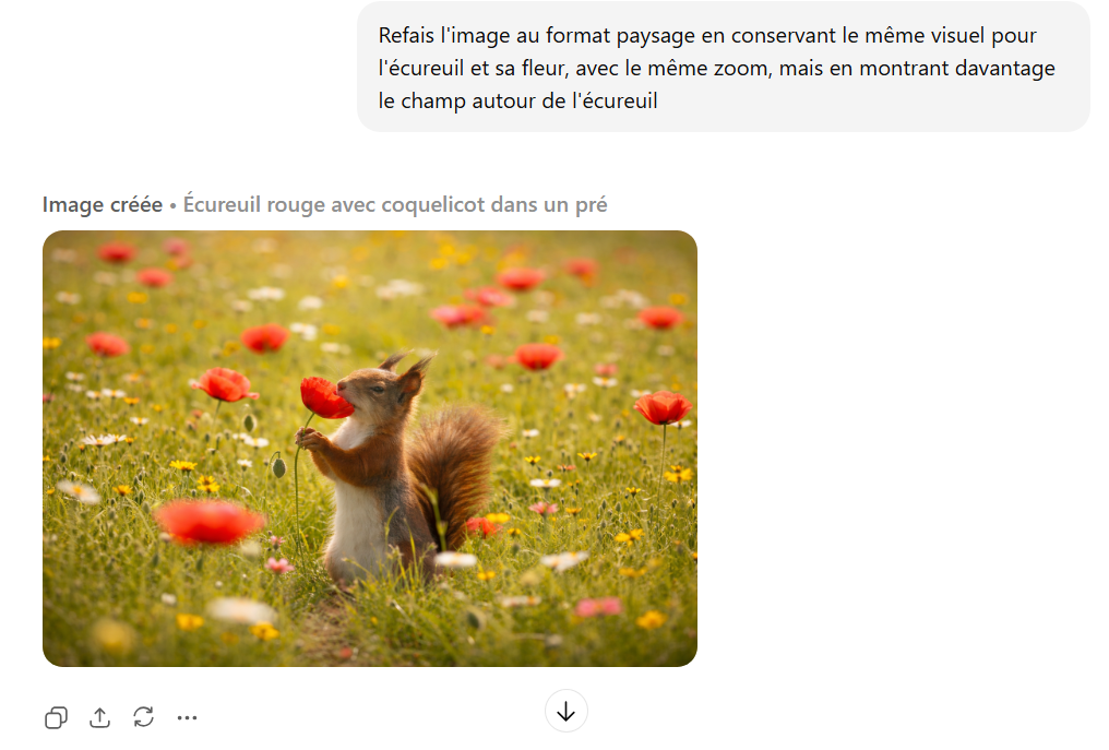 Exemple de changement de format avec GPT Image 1.5