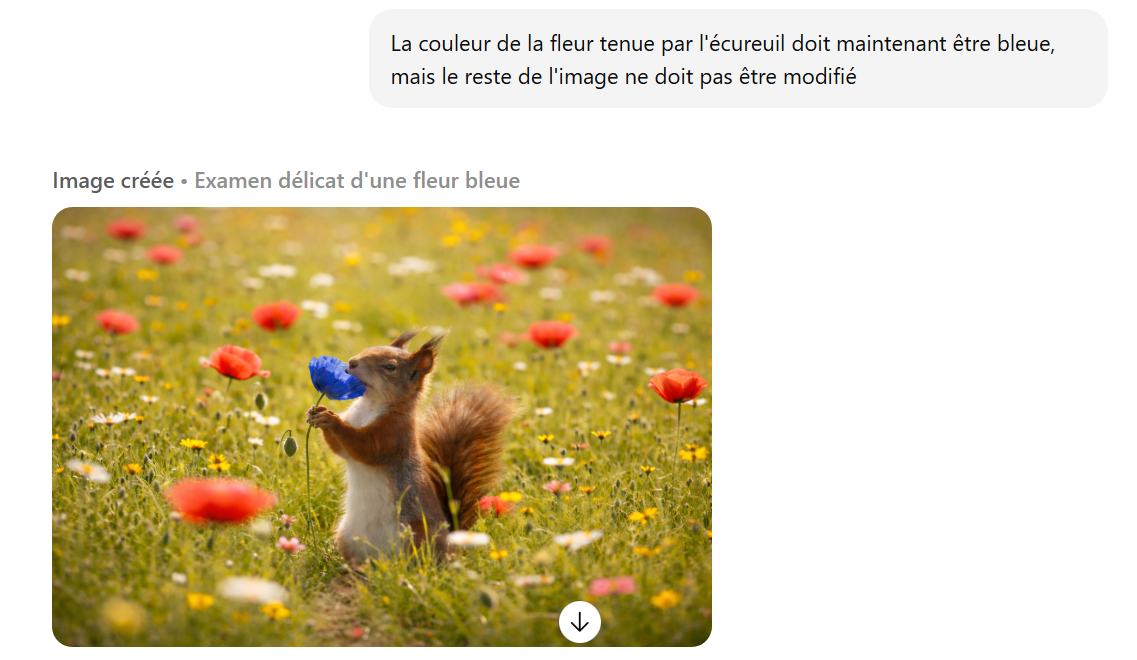 Exemple de modification d'un élément