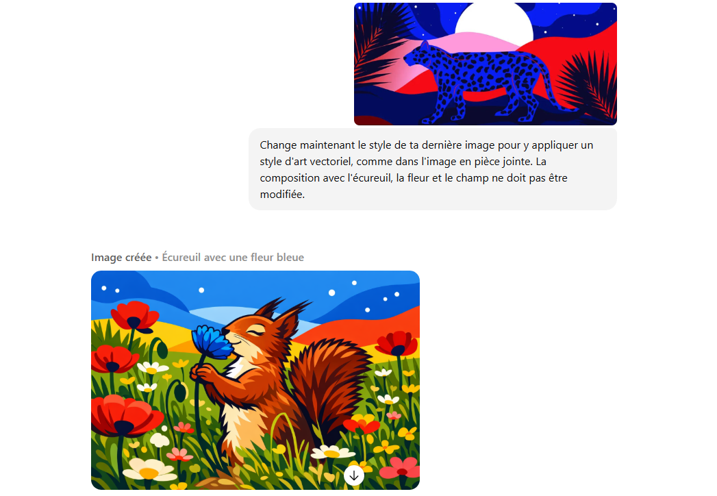 Exemple de modification de style à partir d'une image de référence