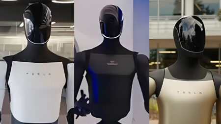 Différentes versions de l'Optimus de Tesla