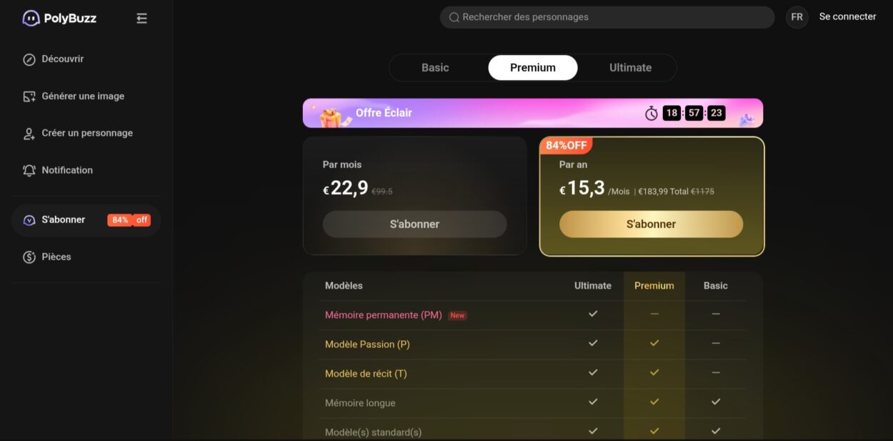 Abonnements PolyBuzz