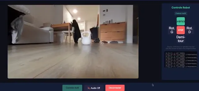 Caméra de robot aspirateur contrôlée à distance