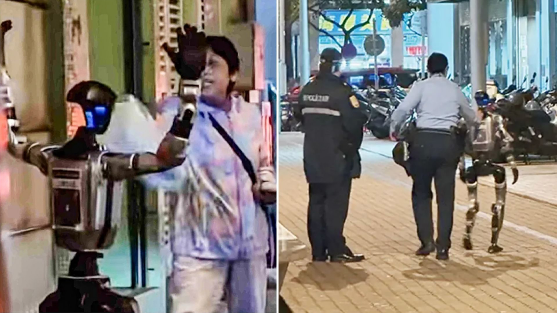 Arrestation d'un robot humanoïde