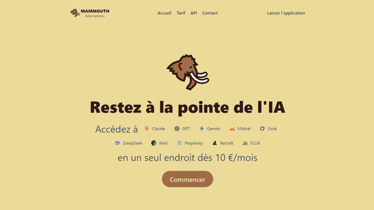 Mammouth AI, guide d'utilisation